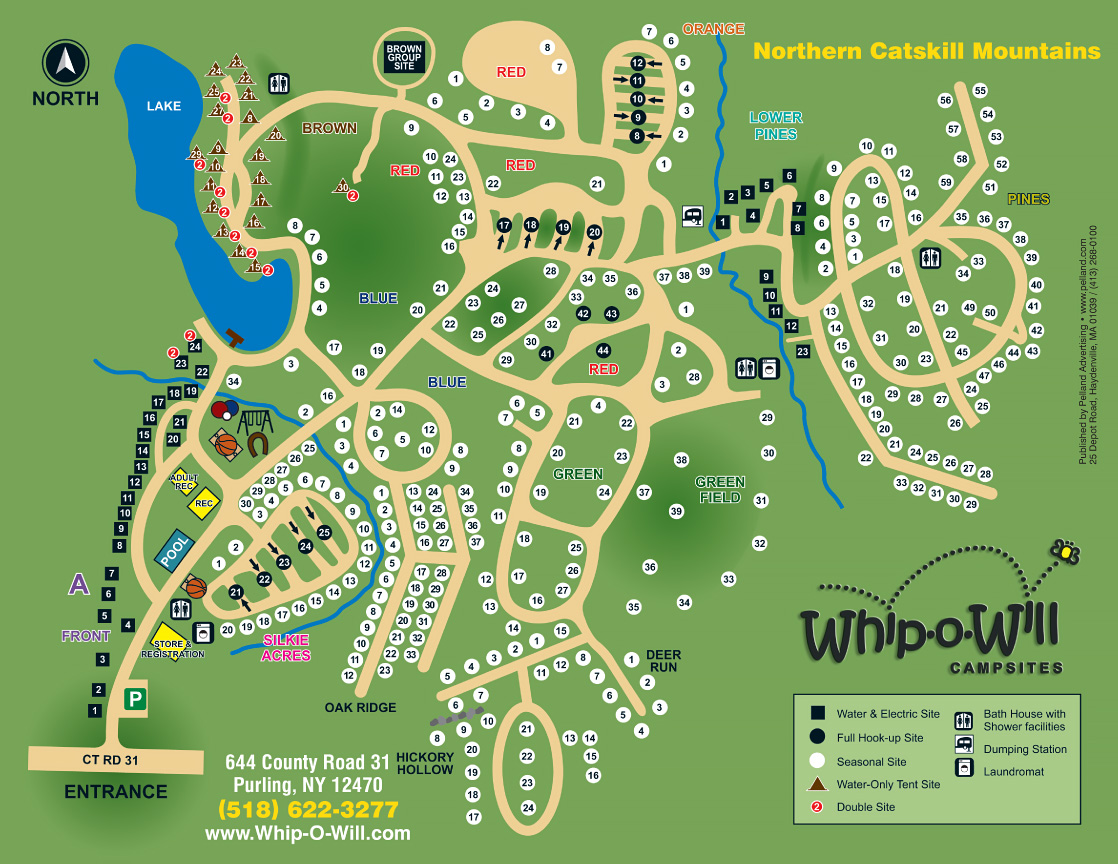 Whip-O-Will Campsites Site Map